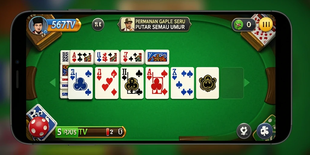 Screenshot gameplay Gaple penuh strategi dan kesenangan.