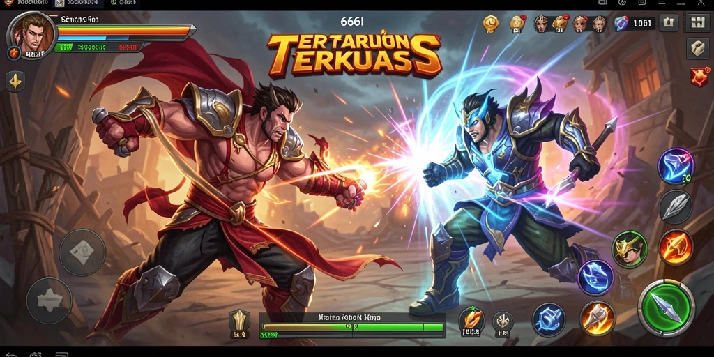 Screenshot menampilkan pertarungan seru dalam game Fighting 666I.