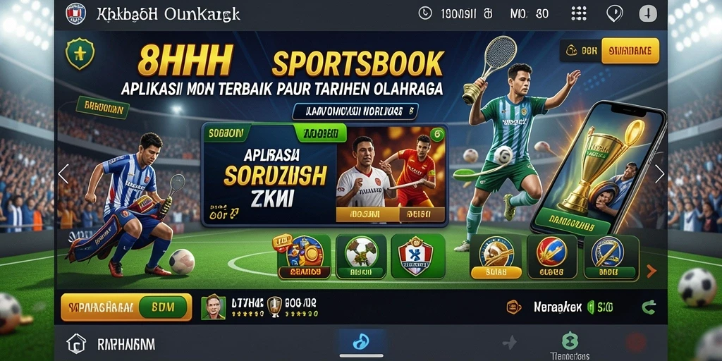 Tampilan gameplay 8HHH yang menampilkan berbagai opsi taruhan olahraga.