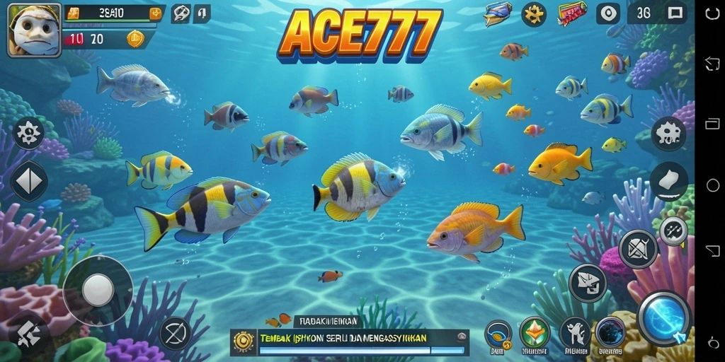 Gameplay seru menangkap ikan berwarna-warni di ACE777.