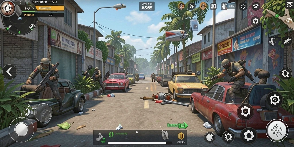 Tangkapan layar ASG55 menampilkan gameplay kehidupan sehari-hari yang unik.