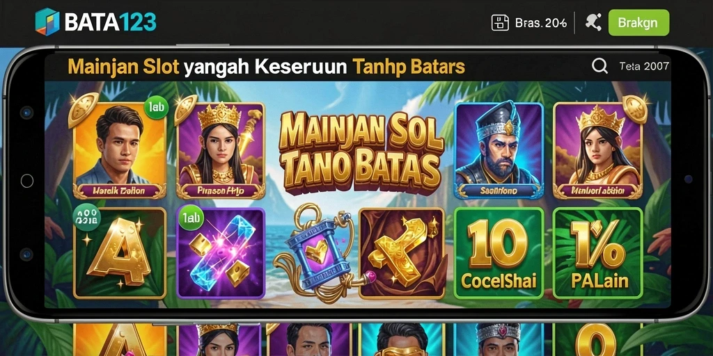 Tampilan menarik dari gameplay slot BATA123 dengan banyak pilihan tema.