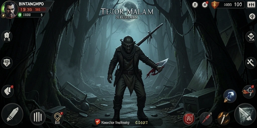 Gameplay menyeramkan dengan atmosfer kegelapan yang kental.