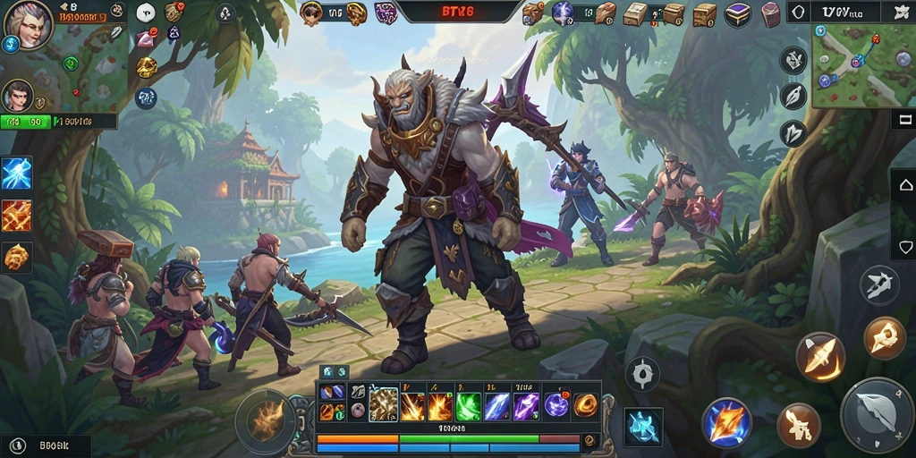 Screenshot gameplay BTV168 menampilkan pertempuran seru di dunia MMORPG.
