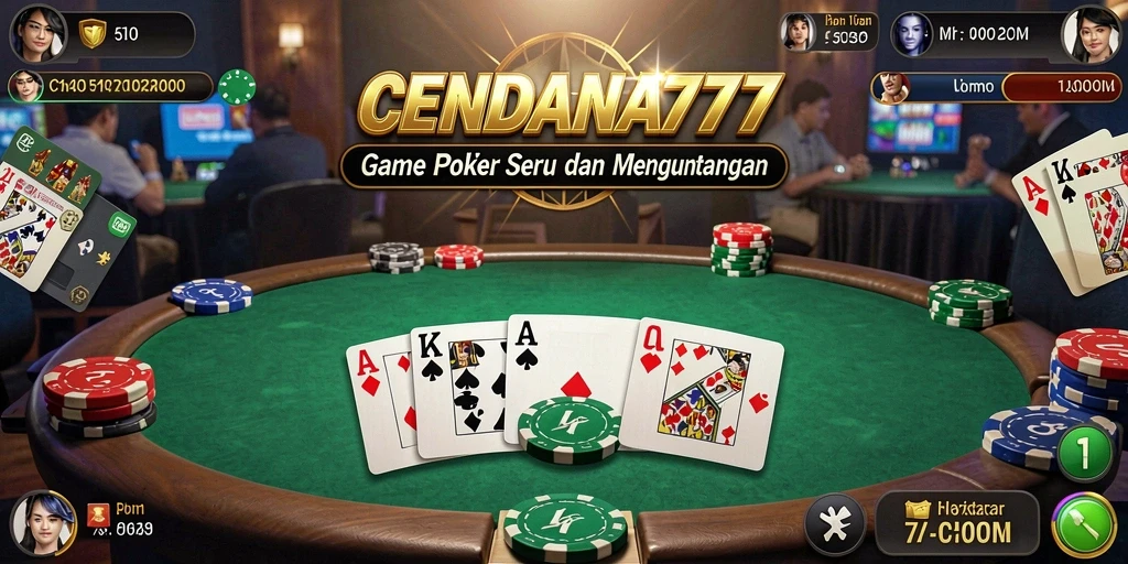 Gameplay CENDANA777 dengan suasana Poker yang menyenangkan dan kompetitif.