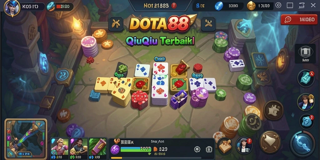 Screenshot DOTA88 menunjukkan serunya bermain QiuQiu dengan teman-teman.