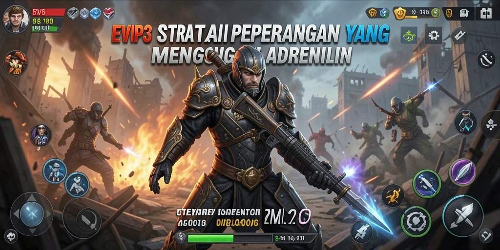 Tampilan gameplay mendebarkan dari EVIP3 yang menampilkan strategi yang cerdas.