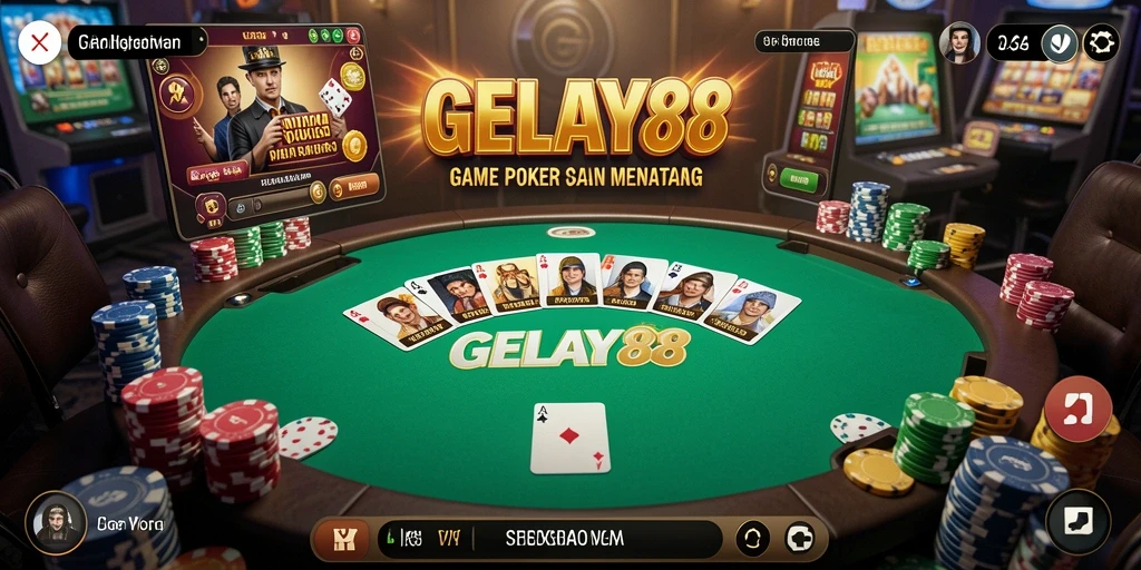 Tampilan gameplay GELAY88 yang mendebarkan saat bermain Poker.