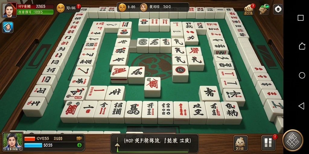Screenshot gameplay HOYE55 menampilkan momen seru permainan Mahjong.