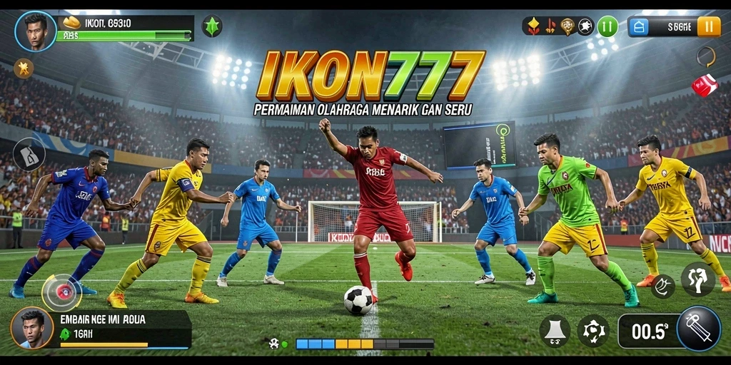 Screenshot gameplay <strong>IKON777</strong> menampilkan aksi olahraga yang intens dan grafis menarik.