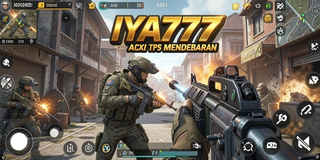 Tangkapan layar IYA777 menampilkan aksi pertempuran yang intens di arena TPS.