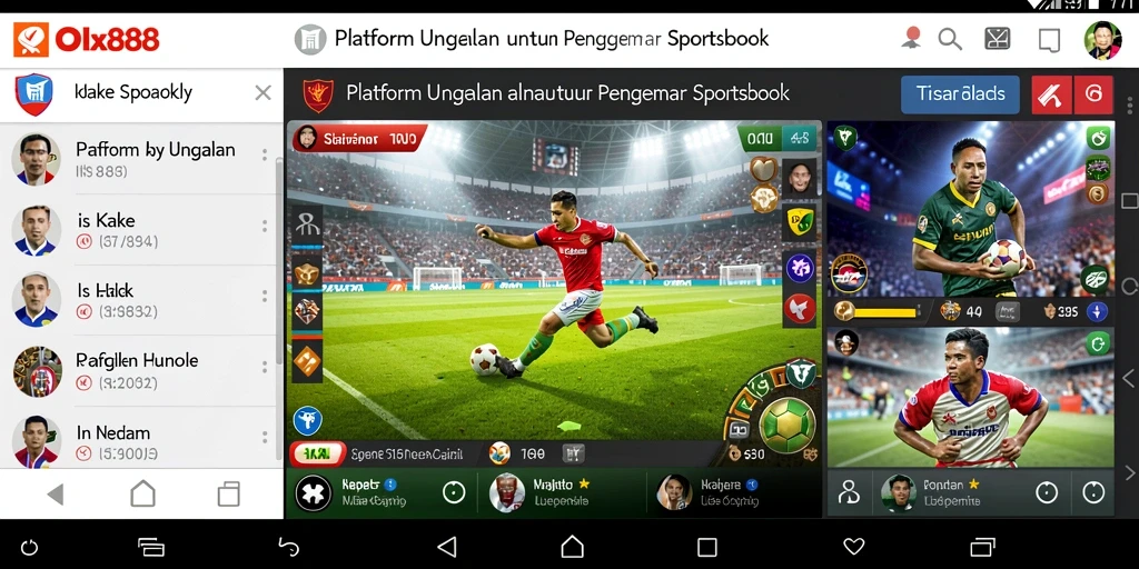 Screenshot OLX888 menampilkan interface taruhan olahraga yang interaktif.