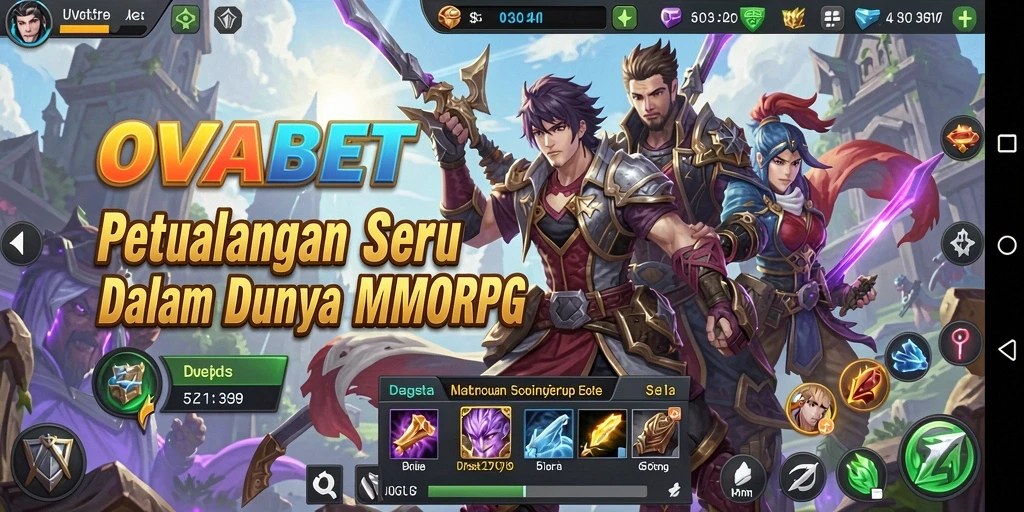 Tampilan gameplay OVABET dengan aksi seru dan petualangan mendebarkan.
