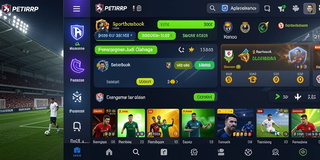 Tampilan antarmuka PETIRRP saat pengguna melakukan taruhan olahraga.