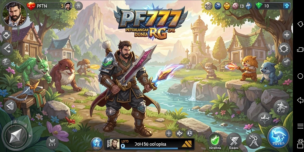 Tampilan seru dari gameplay RPG PF777 yang penuh aksi.