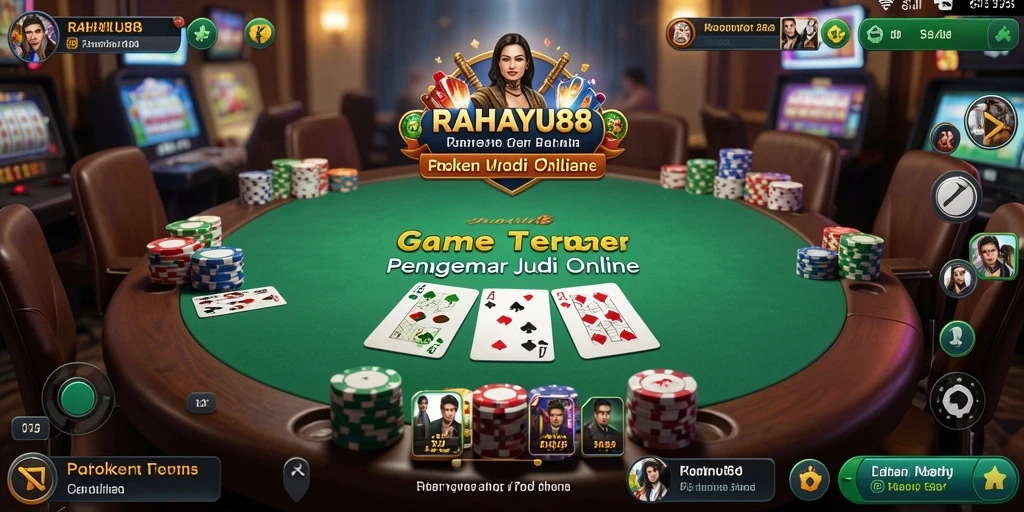 Tangkapan layar RAHAYU88 menampilkan aksi seru di meja Poker.
