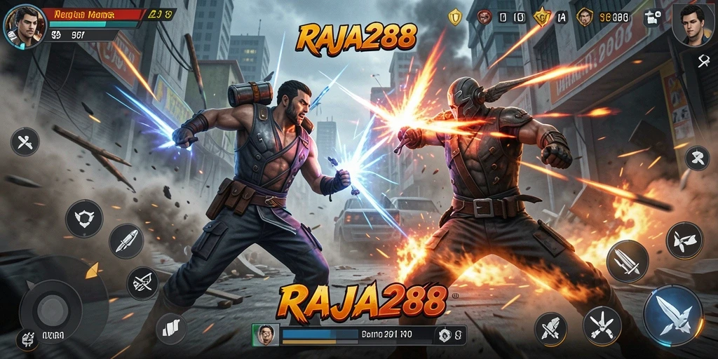 Tampilan seru gameplay RAJA288 yang penuh aksi.