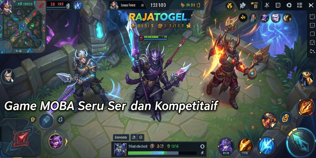 Tampilan gameplay seru di arena pertarungan RAJATOGEL.