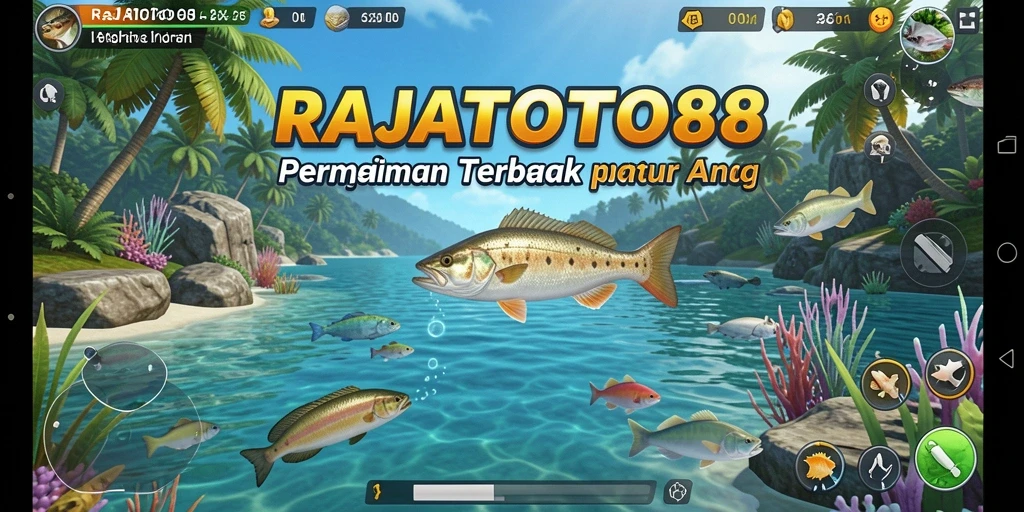 Gameplay mendebarkan RAJATOTO88 saat menangkap ikan di laut.
