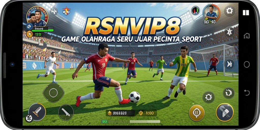 Screenshot menunjukkan aksi intens dalam permainan olahraga RSNVIP8.
