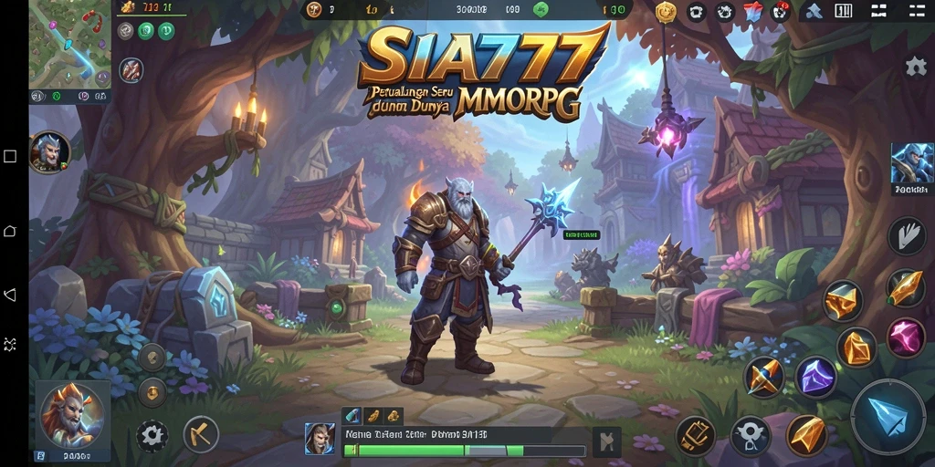 Tangkapan layar utama SIA777 menampilkan pertarungan seru di dunia MMORPG.