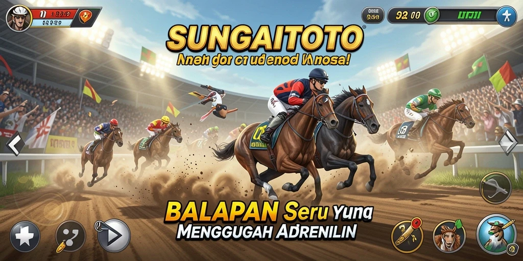Tampilan balapan mendebarkan di SUNGAITOTO dengan berbagai mobil.