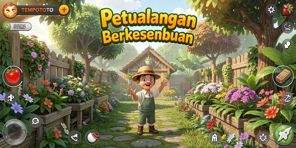 Menampilkan gameplay yang seru dari berkebun dan beternak.