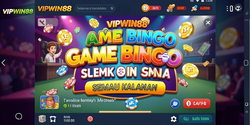 Tampilan gameplay seru dari VIPWIN88 dalam permainan Bingo.